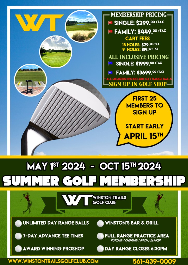 Summer Golf Membership 2024 at WINSTON TRAILS GOLF CLUB 